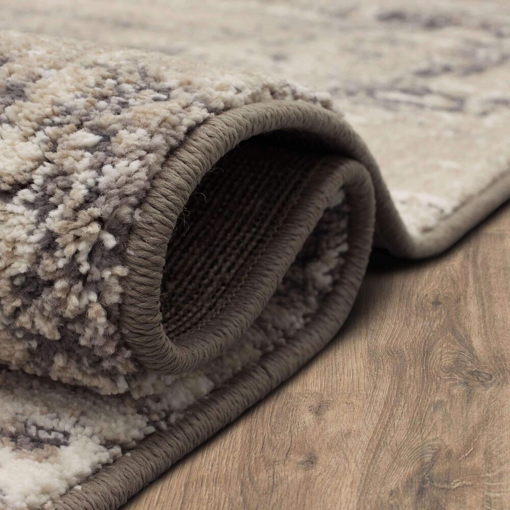 Karastan Epiphany Agusti 2&#39;4&quot; x 7&#39;10&quot; Frost Grey Runner, , large