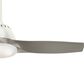 Hunter Wisp 44" Ceiling Fan with LED Light in Fresh White and Painted Pewter, , large