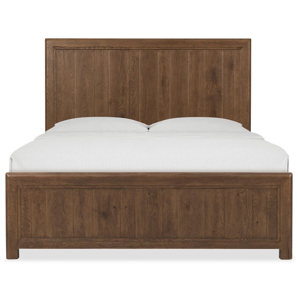 Hooker Furniture Driftwood 4-Piece King Panel Bedroom Set in Worn Saddle, , large