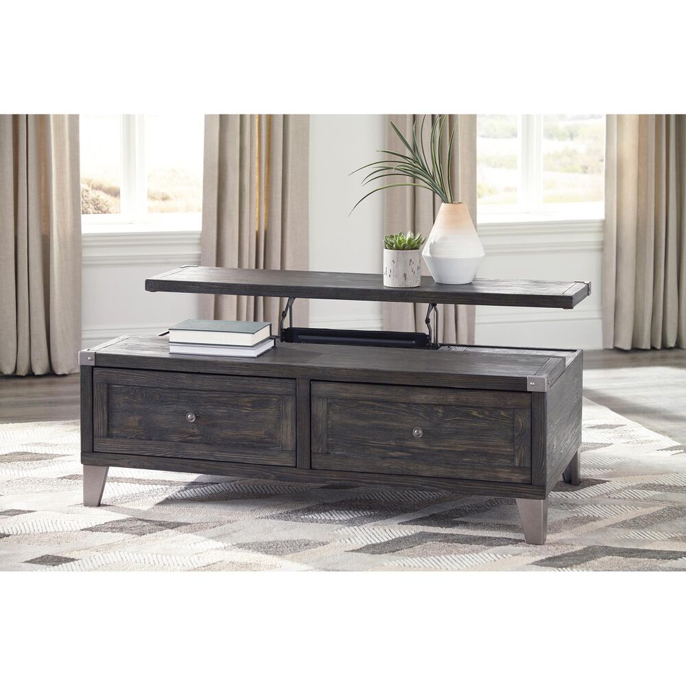 Ashley Todoe Lift Top Cocktail Table in Dark Gray, , large
