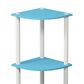 HOMLUX Turn-N-Tube 3-Tier Corner Bookshelf in Light Blue and White, , large