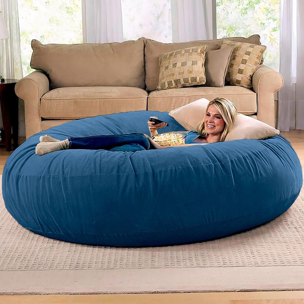 Jaxx 6&#39; Cocoon Large Bean Bag Chair in Navy, , large