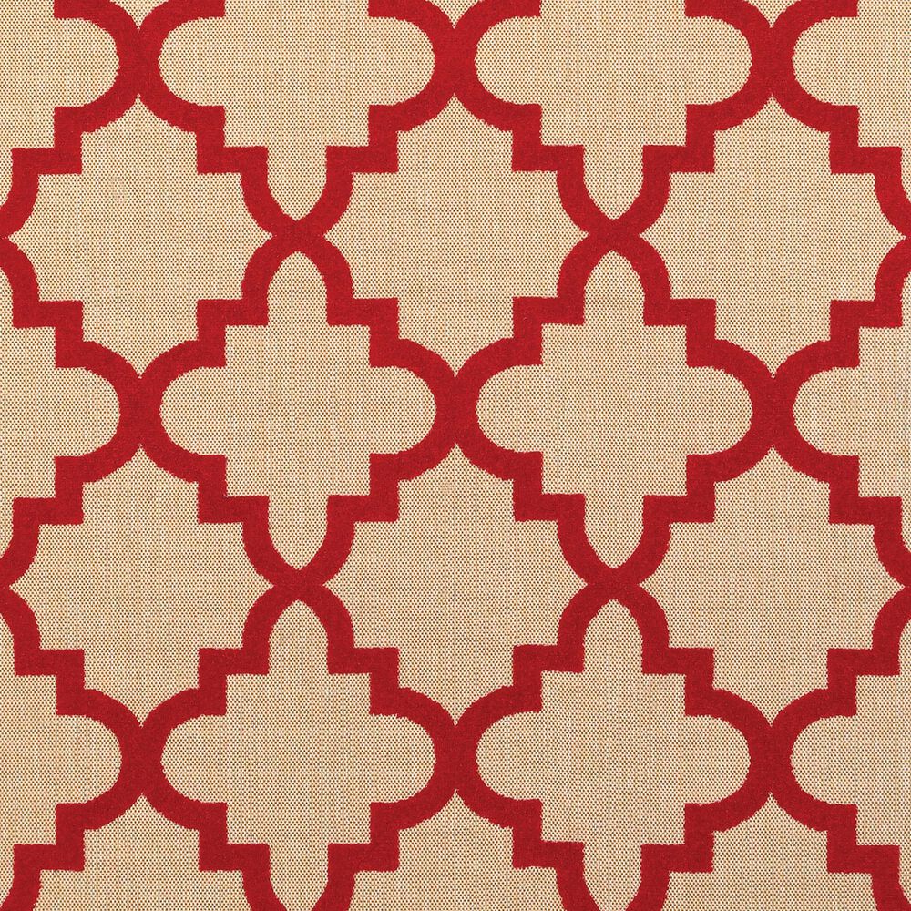 Oriental Weavers Cayman Sand and Red 5'3" x 7'6" Indoor/Outdoor Area Rug, , large
