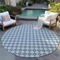 Dalyn Rug Company Marlo 4" Round Navy Indoor/Outdoor Area Rug, , large