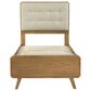 Pacific Landing Robyn Twin Upholstered Platform Bed in Cool Beige and Light Ash, , large