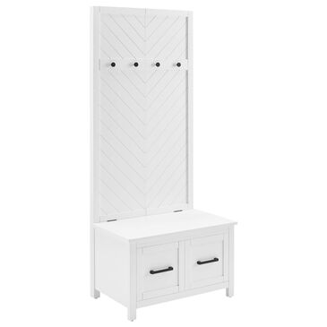 Crosley Furniture Kayce Hall Tree in White, , large