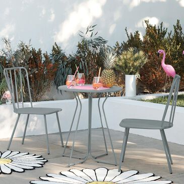 DHP Poolside Gossip 3-Piece Patio Bistro Set in Light Gray, , large