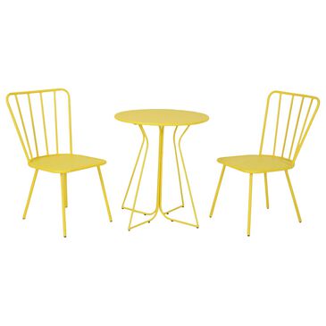 DHP Poolside Gossip 3-Piece Patio Bistro Set in Yellow, , large