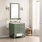 James Martin Vanities Breckenridge 30" Single Bathroom Vanity in Smokey Celadon with 3 cm Victorian Silver Quartz Top and Rectangular Sink, , large