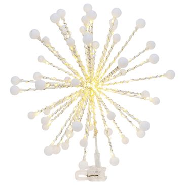 The Gerson Company 13.7" LED Starburst Tree Topper with LED White Lights, , large