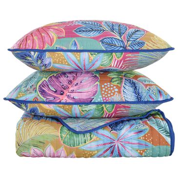 J. Queen New York Hanalei 3-Piece Full/Queen Quilt Set in Turquoise, , large