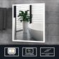Lexora Home Aurorium 24" x 28" LED Vanity Mirror in White, , large