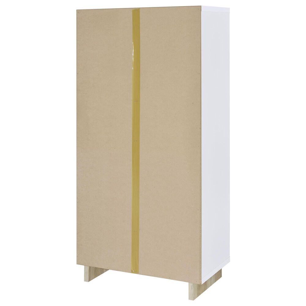 Pacific Landing Dalton 65&quot; Bookcase in White and Brown, , large