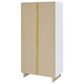 Pacific Landing Dalton 65" Bookcase in White and Brown, , large