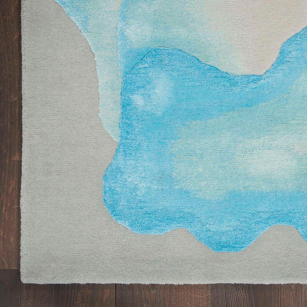 Nourison Prismatic 5&#39;6&quot; x 7&#39;5&quot; Sea Mist Blue Area Rug, , large