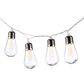 The Gerson Company 6" Bullet Solar Patio String Lights with Warm White LED Bulbs in Silver, , large