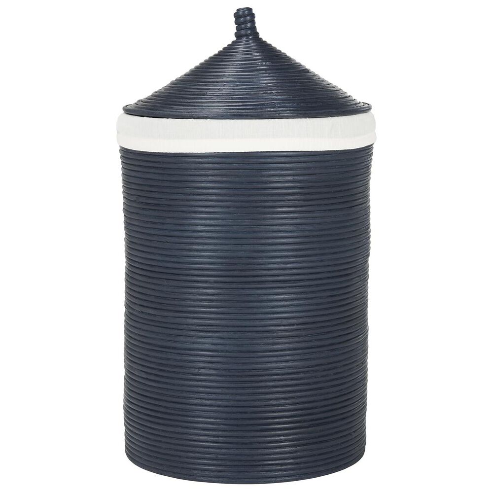 Safavieh Wellington Storage Hamper with Liner in Navy, , large