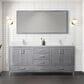 Lexora Home Jacques 72" Double Bathroom Vanity in Distressed Grey with 2 cm White Cultured Marble Top and Rectangular Sinks, , large