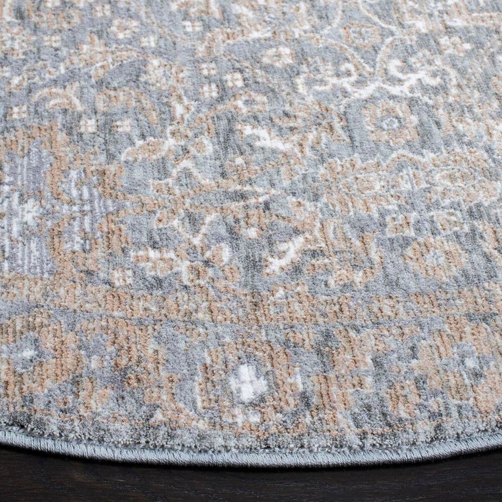 Safavieh Webster WBS318G 5&#39; Round Grey and Beige Area Rug, , large