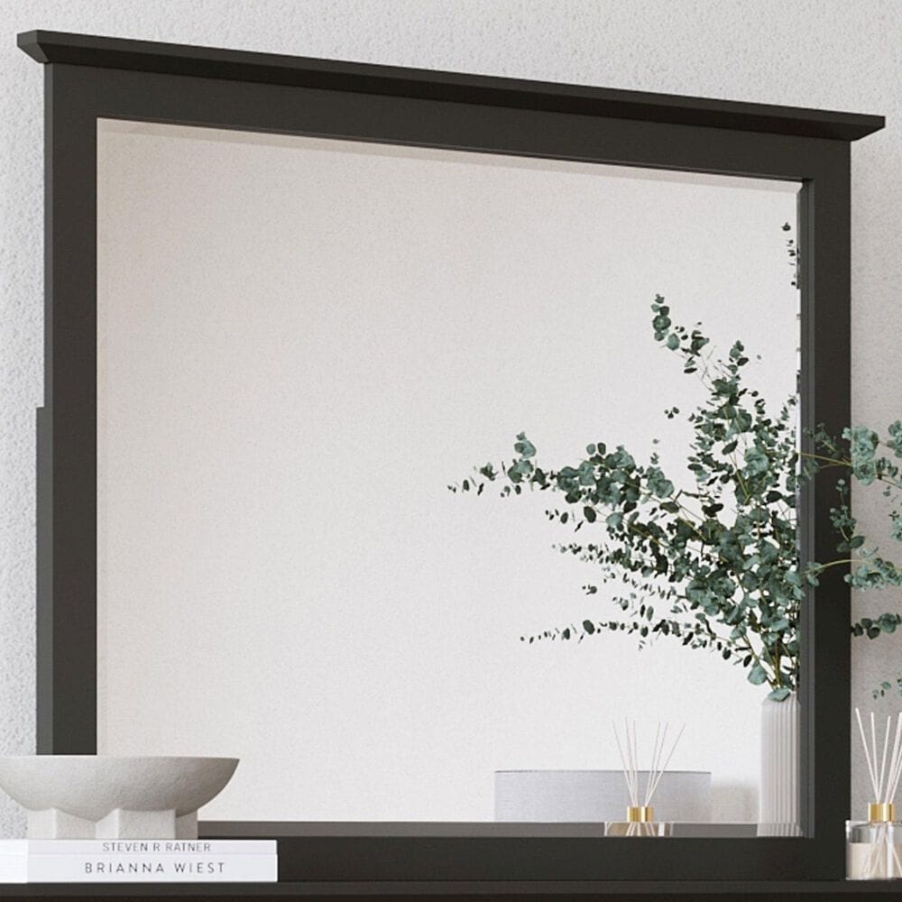 Urban Home Grace Dresser Mirror in Raven Black, , large