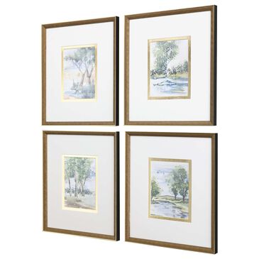 Paragon Along the Way I 19" x 17" Wall Art in Blue (Set of 4), , large