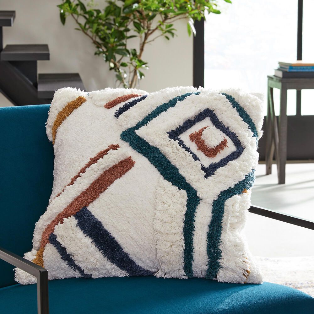 Ashley Evermore 20&quot; Square Throw Pillow in Multicolor, , large