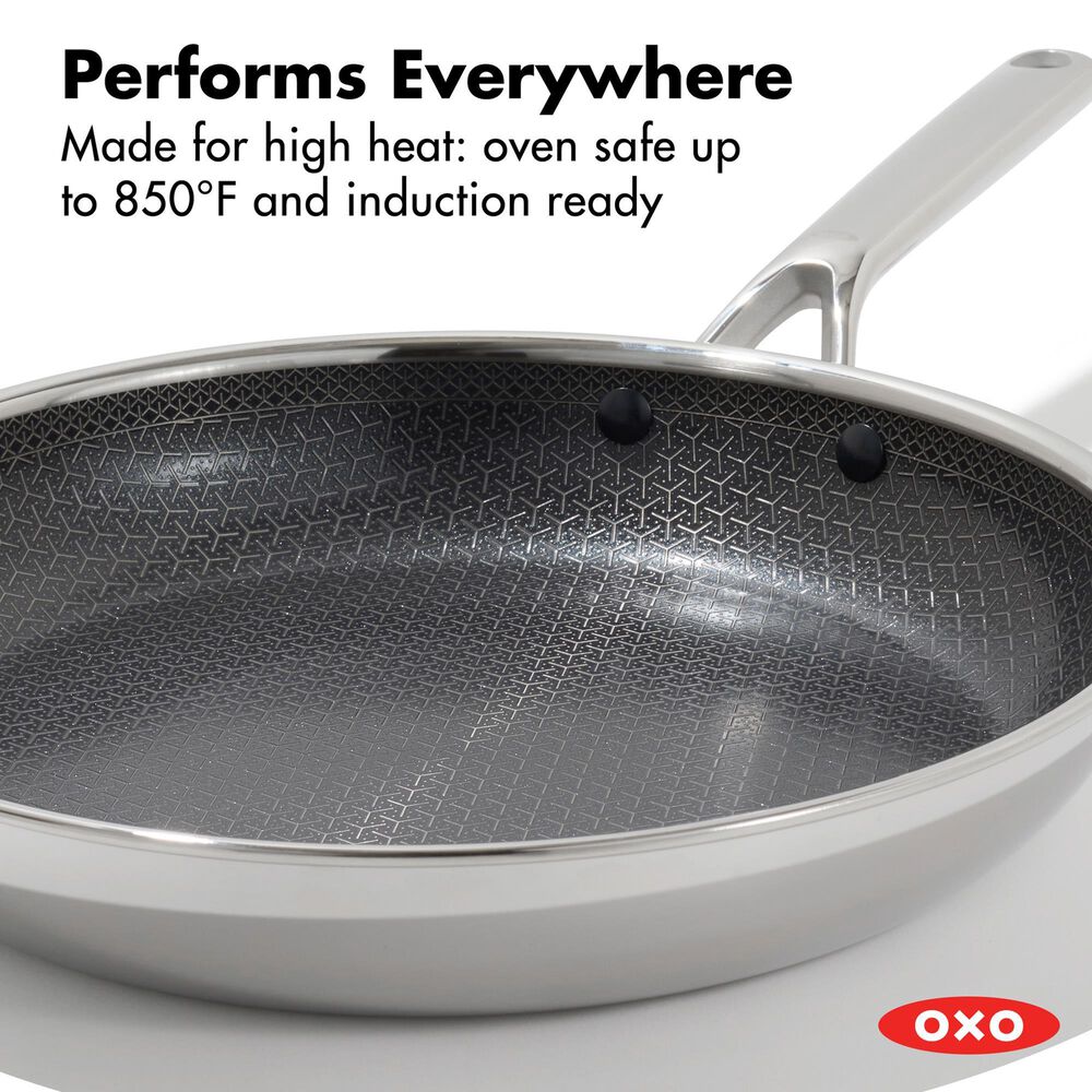 Green Pan Trident Hybrid 12" Nonstick Open Frypan in Stainless Steel, , large