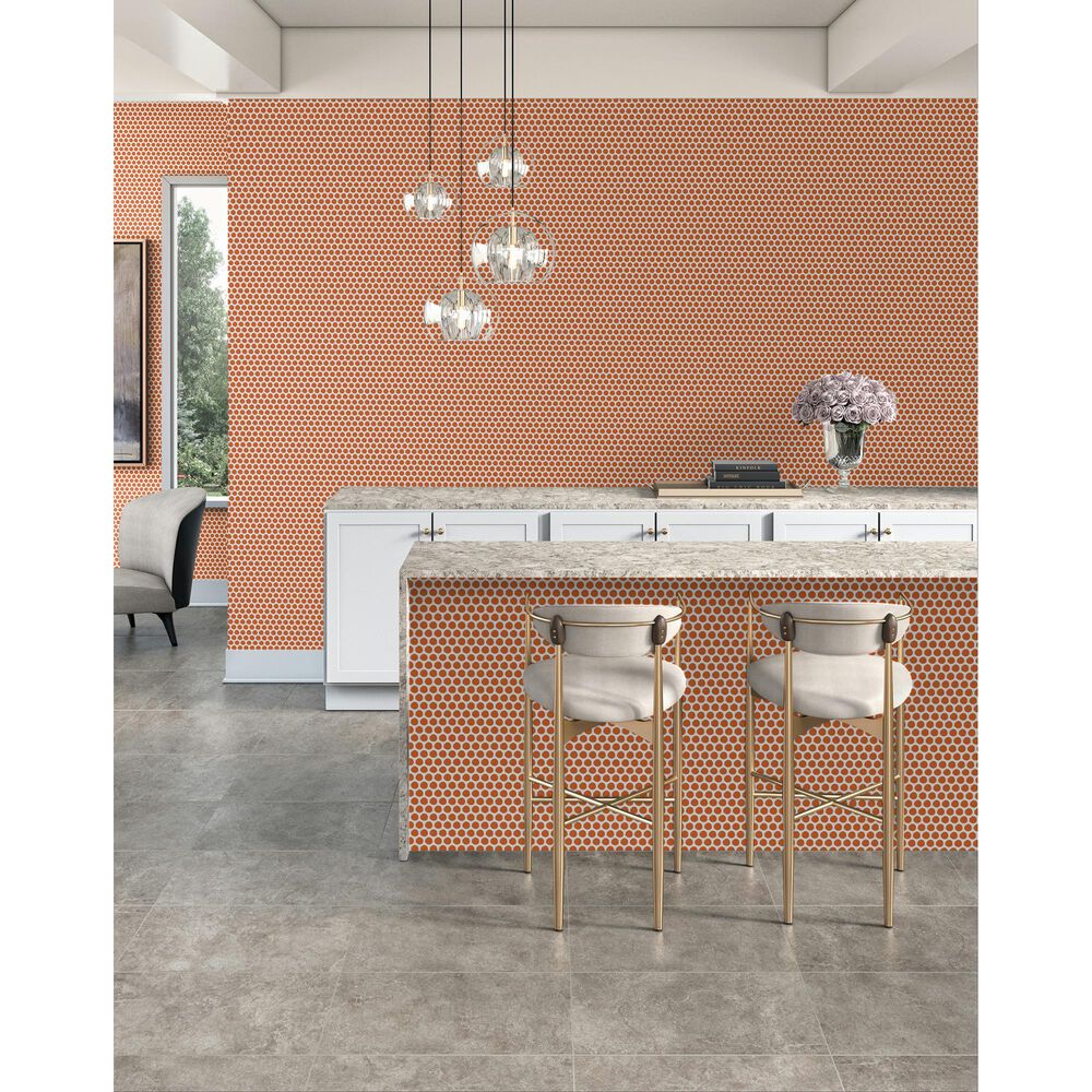 Dal-Tile Color Wheel Orange Burst 13&#39;&#39; X 11&#39;&#39; Ceramic Mosaic Sheet, , large