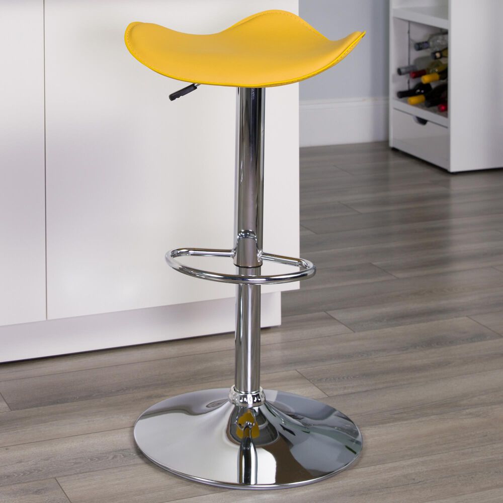 Flash Furniture Adjustable Barstool in Yellow, , large