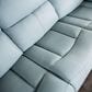 Furniture of America Glarus Manual Recliner Sofa and Loveseat Set in Powder Blue, , large