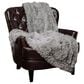 50" x 65" Faux Long Fur Throw Blanket in Gray, , large