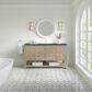 James Martin Vanities Breckenridge 60" Single Bathroom Vanity in Whitewashed Oak with 3 cm Parisien Bleu Quartz Top and Rectangular Sink, , large
