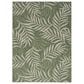 Nourison Garden Oasis GOA01 Green and Ivory 5" x 7" Indoor/Outdoor Area Rug, , large