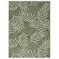 Nourison Garden Oasis GOA01 Green and Ivory 5" x 7" Indoor/Outdoor Area Rug, , large