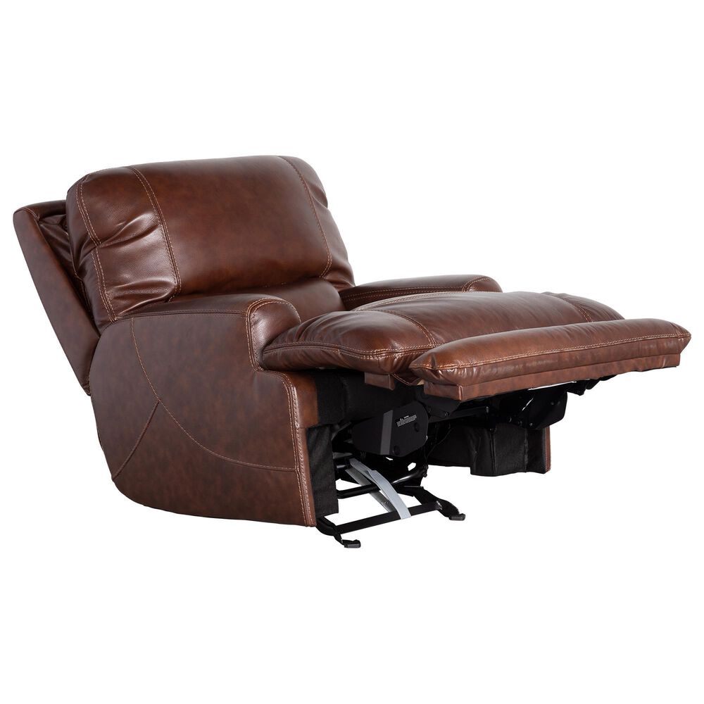 Sienna Designs Power Glider Recliner with Power Headrest in Longhorn Bramble Brown, , large