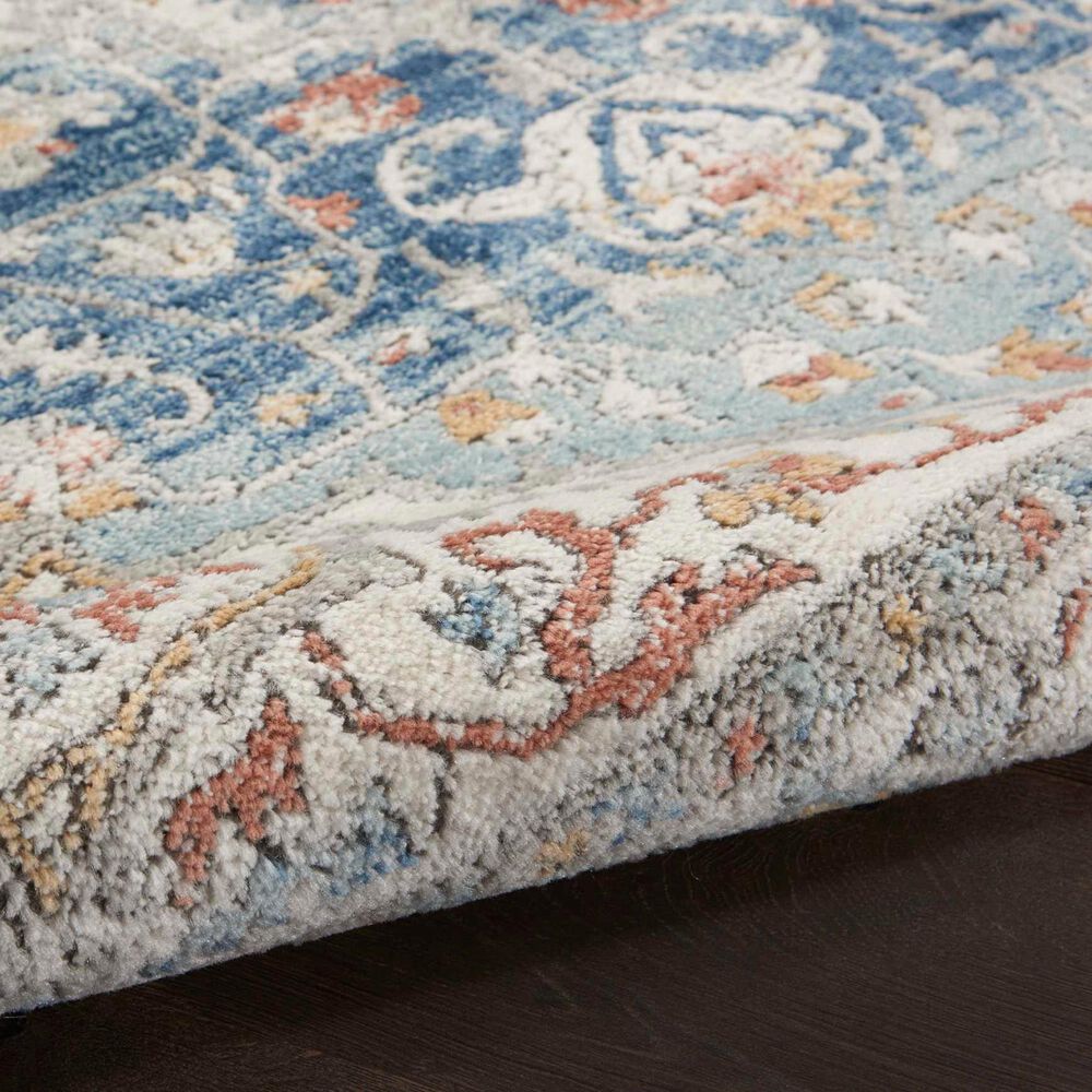 Nourison Quarry QUA11 10&#39; x 14&#39; Ivory and Blue Area Rug, , large