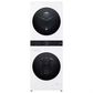 LG 2.4 Cu. Ft. Front Load Washer and 4.2 Cu. Ft. Electric Dryer Stack Laundry in White, , large