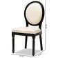 Baxton Studio Louis Side Chair with Beige Cushion in Black (Set of 2), , large