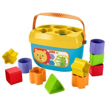 Fisher Price Baby"s First Blocks Shape Sorting Toy with Storage Bucket in Multicolor, , large