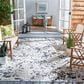 Safavieh Cabana CBN672A 8" x 10" Ivory and Charcoal Indoor/Outdoor Area Performance Rug, , large
