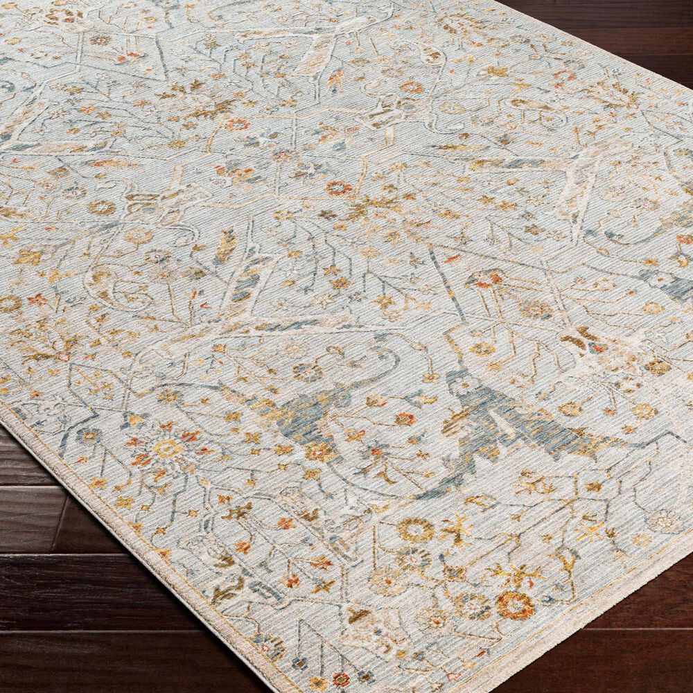 Surya Reina Denim, Light Gray, Cream, Tan, Mustard, Olive and Rust 7'10" x 10'2" Area Rug, , large