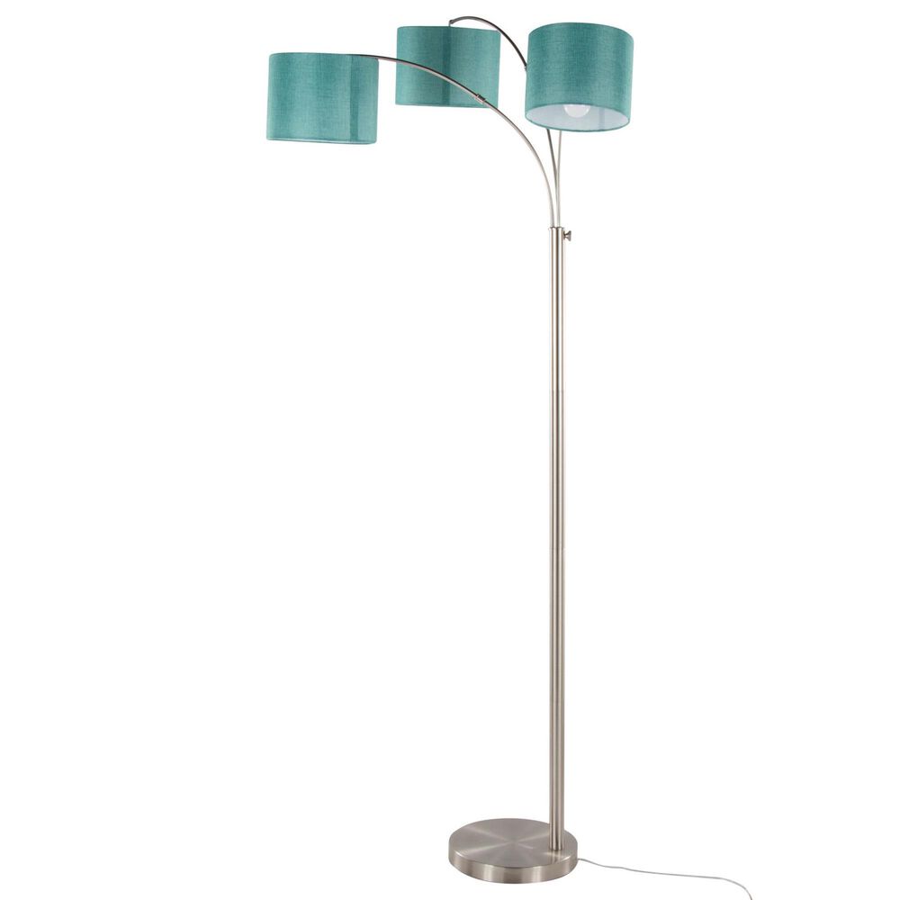 Grandview Gallery Willow Trio Floor Lamp in Brushed Nickel, , large