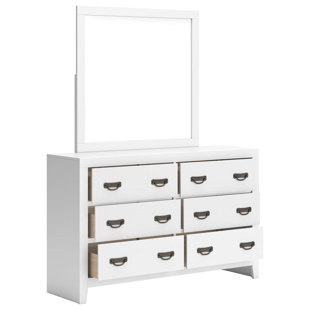 Ashley Binterglen 5-Piece King Panel Bedroom Set in White, , large