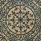 L&R Resources Synergy 6" Round Tan and Slate Teal Area Rug, , large