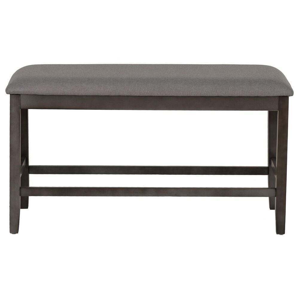 Linon Home Decor Spiva Counter Backless Bench in Grey, , large