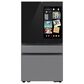Samsung 22.5 Cu. Ft. Bespoke Counter Depth 4-Door French Door Refrigerator with AI Family Hub+ AI Vision Inside in Charcoal Glass and Stainless Steel, , large