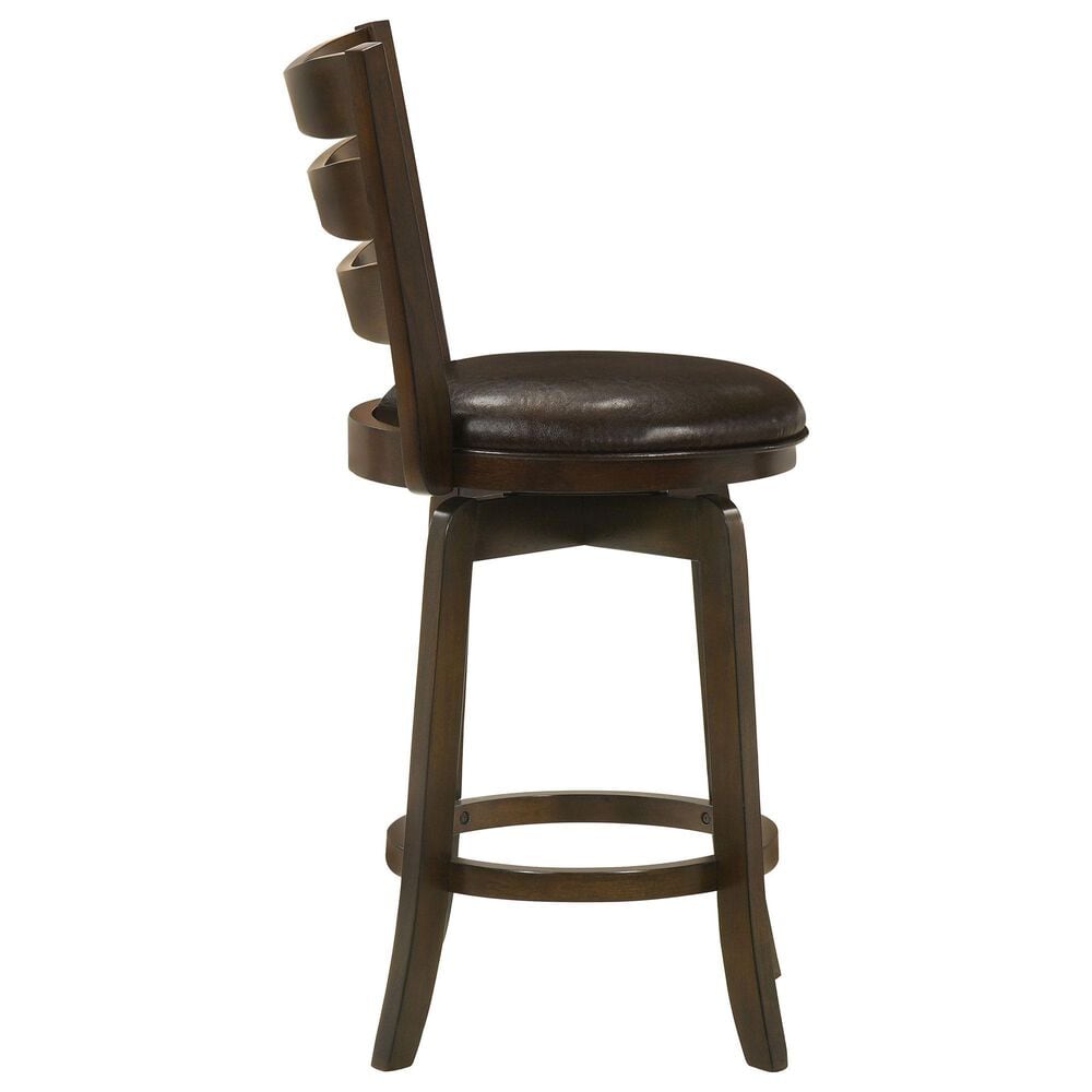 Coaster Murphy Swivel Counter Stool in Dark Cherry, , large