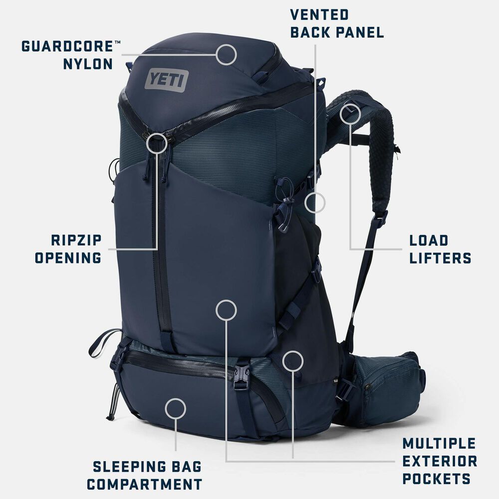 YETI Skala 50L Men's Hiking Backpack in Classic Navy - S/M, , large