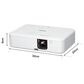 Epson EpiqVision Flex CO-FH02 Full HD 1080p Smart Streaming Portable Projector, 3-Chip 3LCD, Android TV, Bluetooth in White, , large