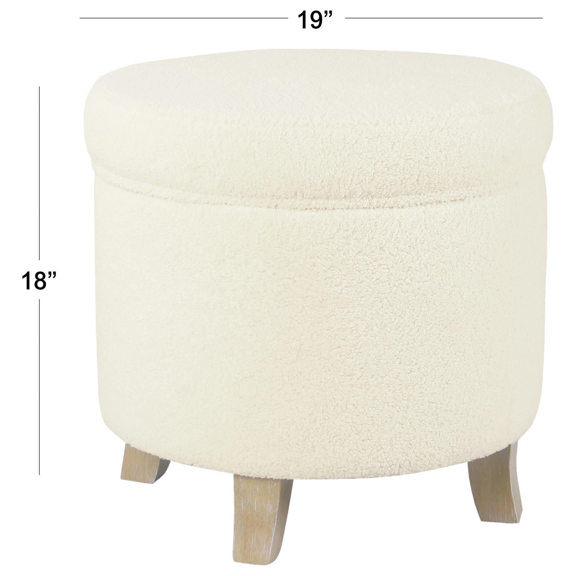 Small shop cream ottoman